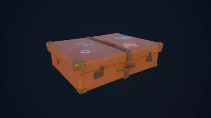 Luggage orange suitcase