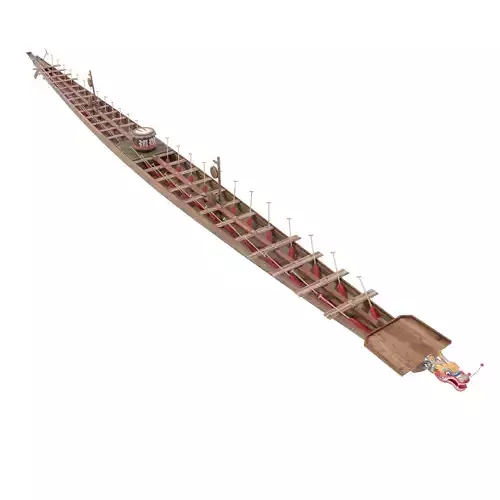 Chinese traditional wooden dragon boat