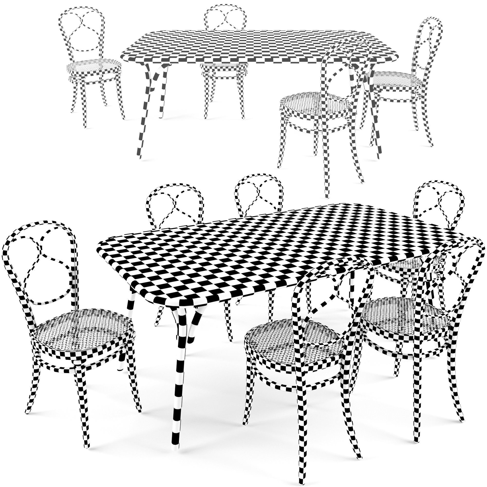 Chair table N1 Wiener GTV Design 3D model_1