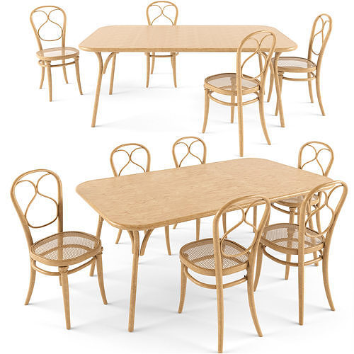 Chair table N1 Wiener GTV Design 3D model