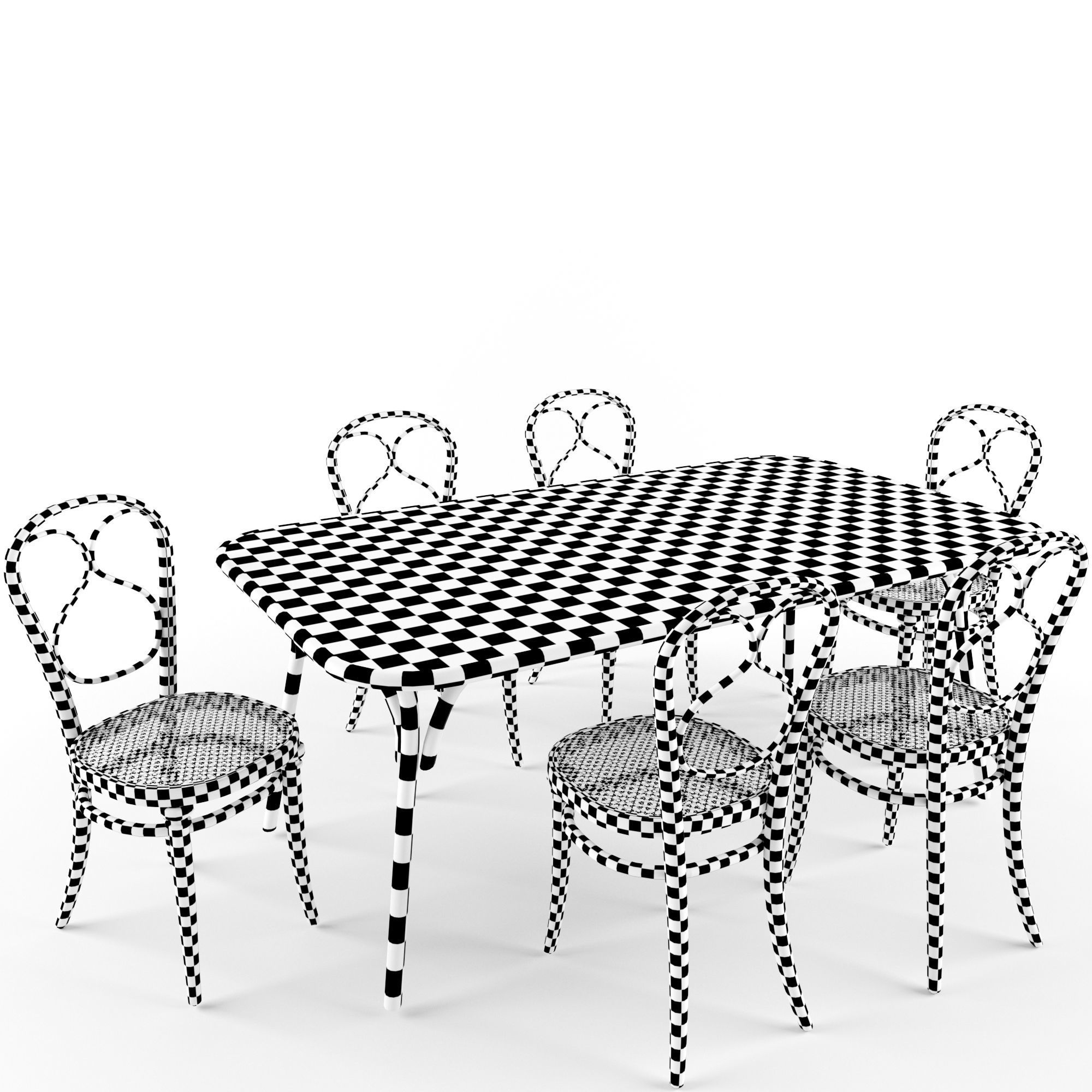 Chair table N1 Wiener GTV Design 3D model_4