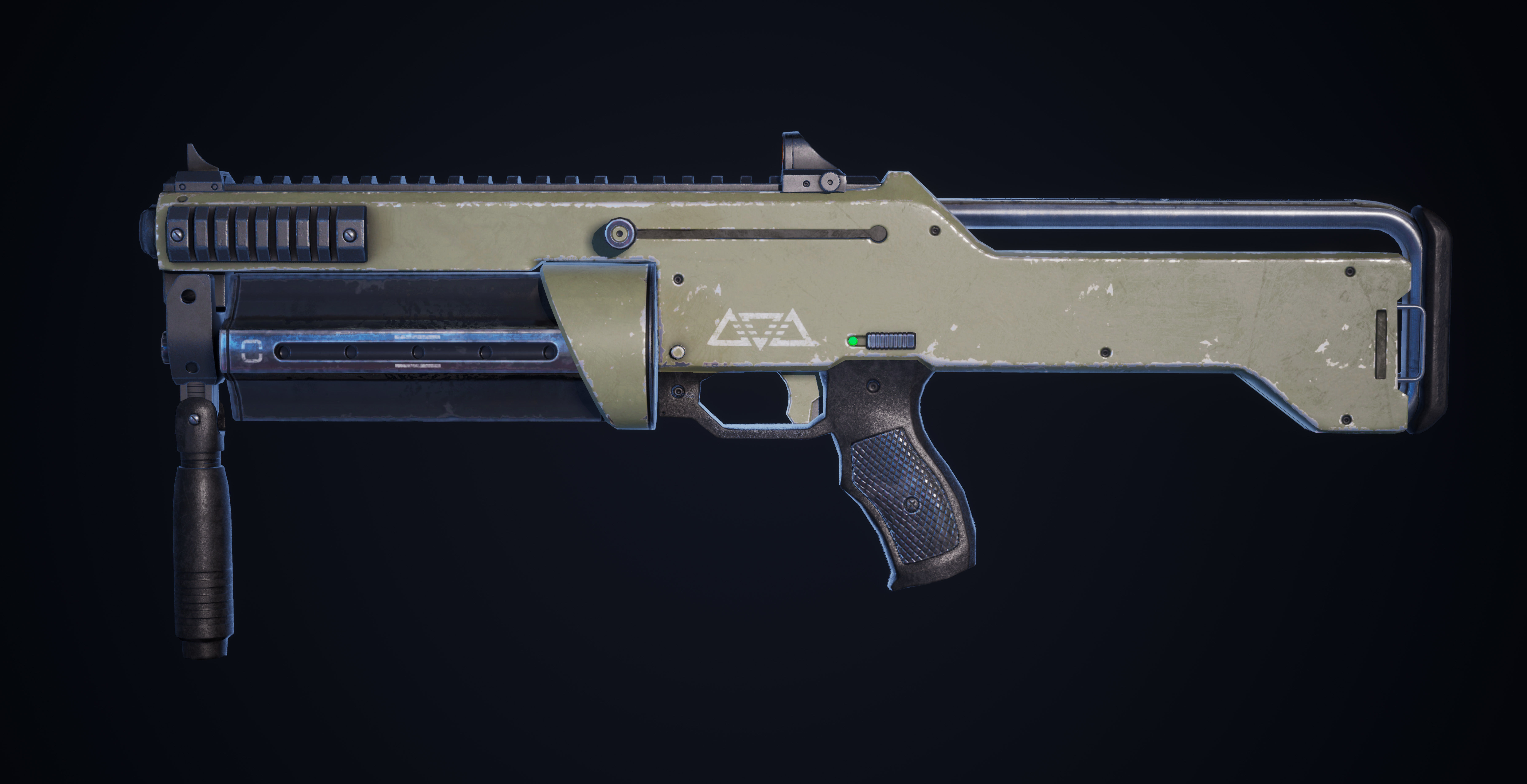 Combat Shotgun Low-poly 3D model_3