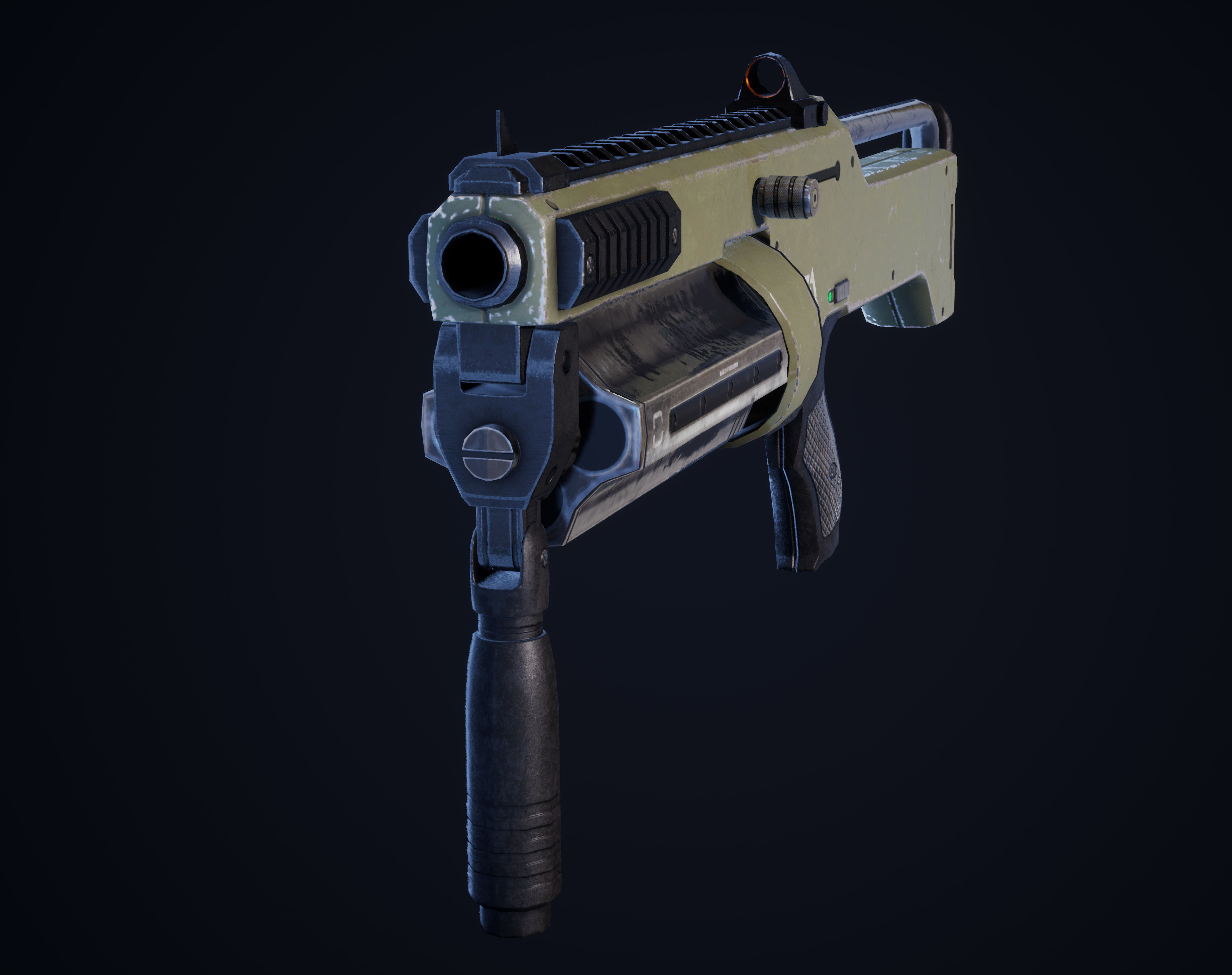 Combat Shotgun Low-poly 3D model_2