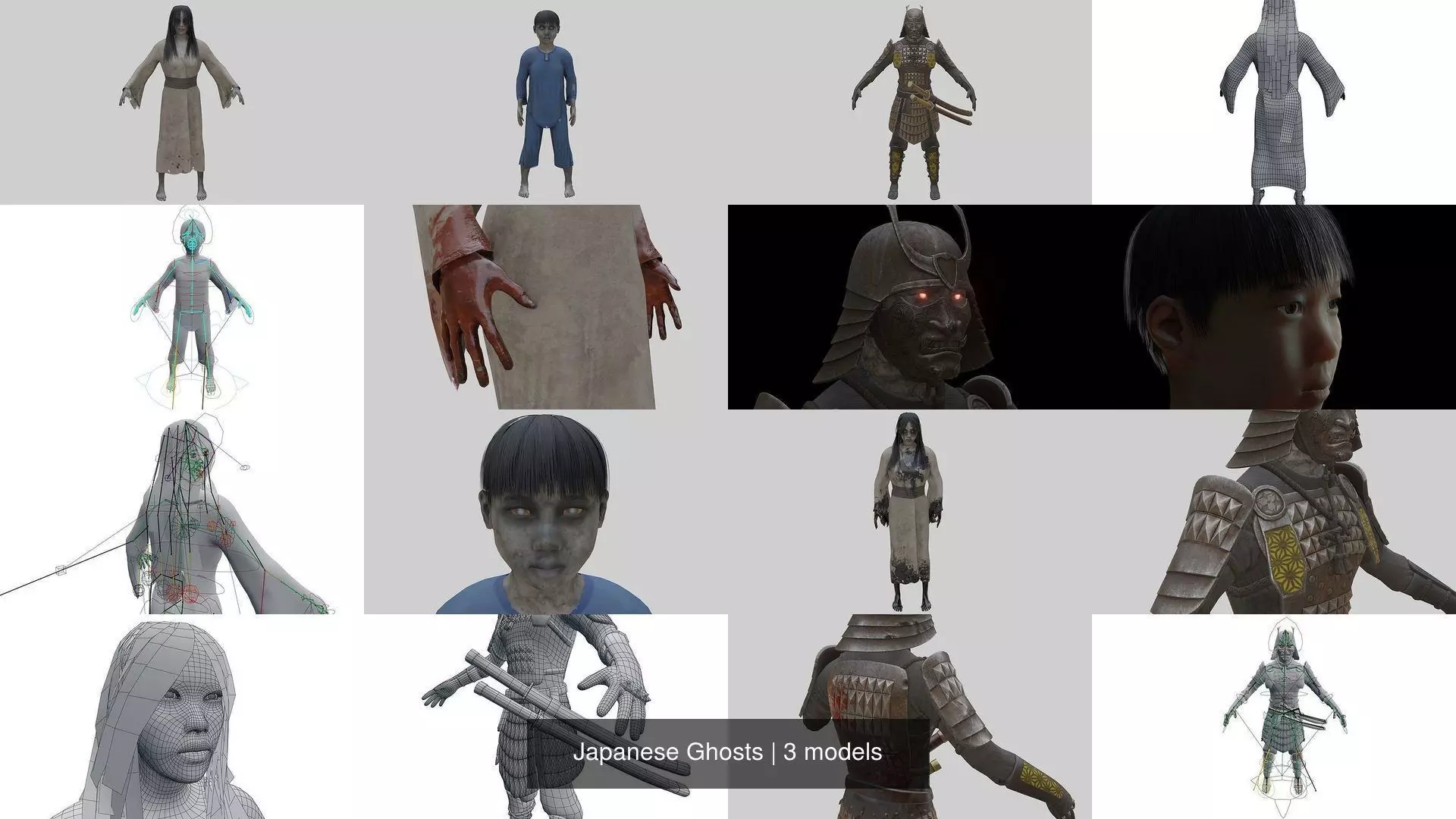 Japanese Ghosts 3D Model Collection_0
