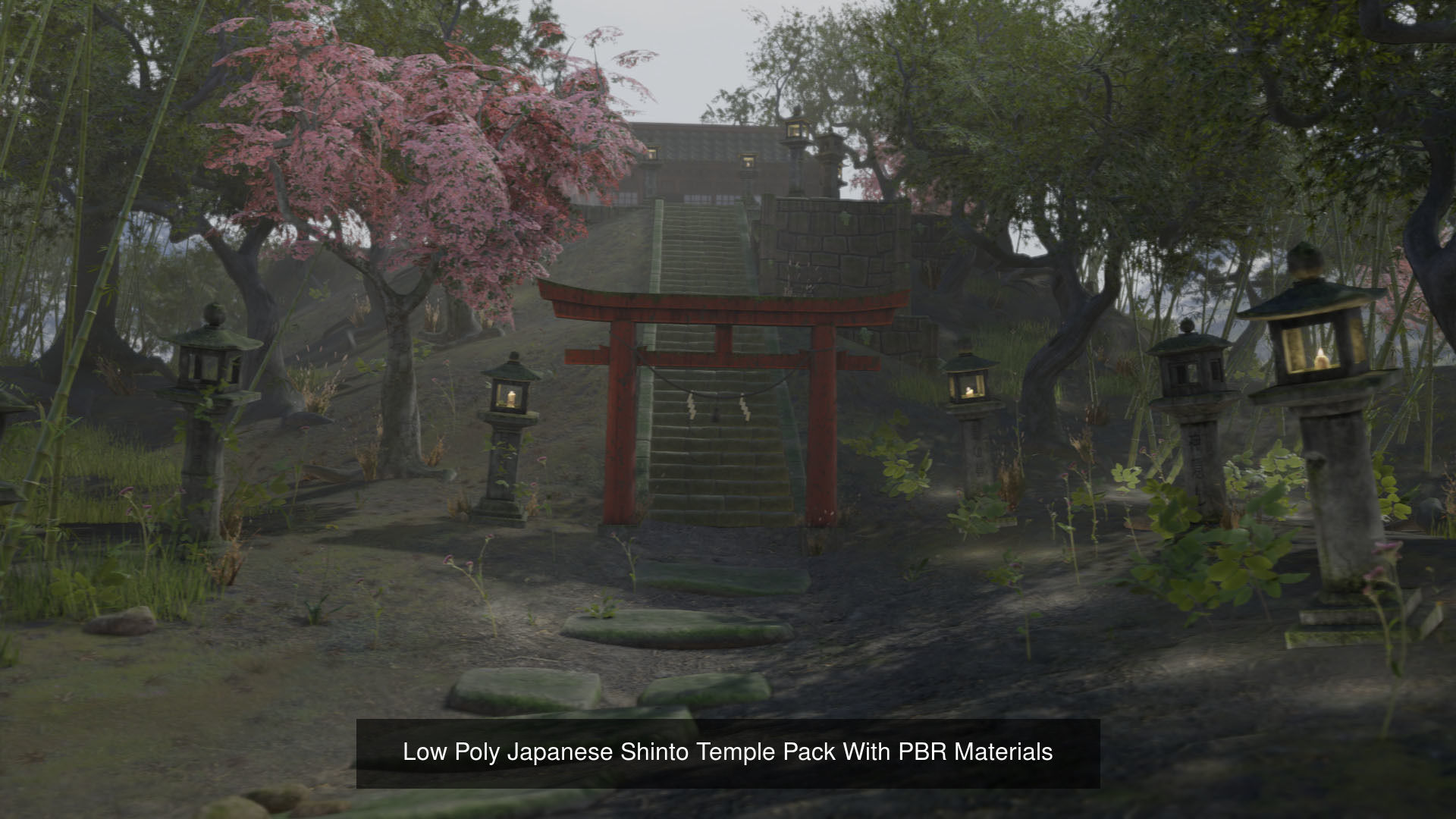 Low Poly Japanese Asset Pack 3D Model Collection_4