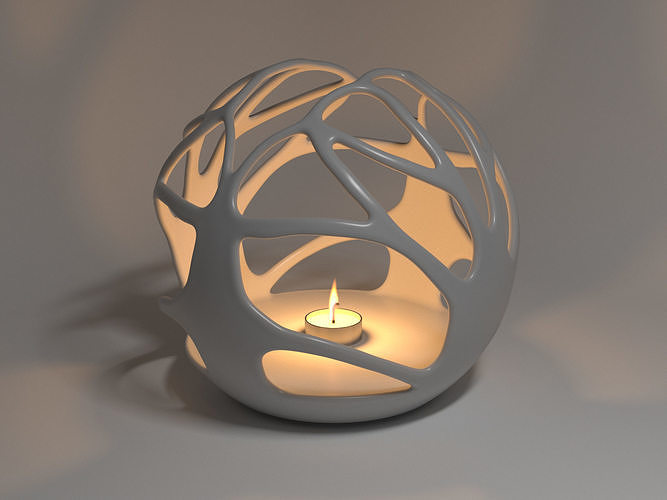 Abstract candle stand 3D print model