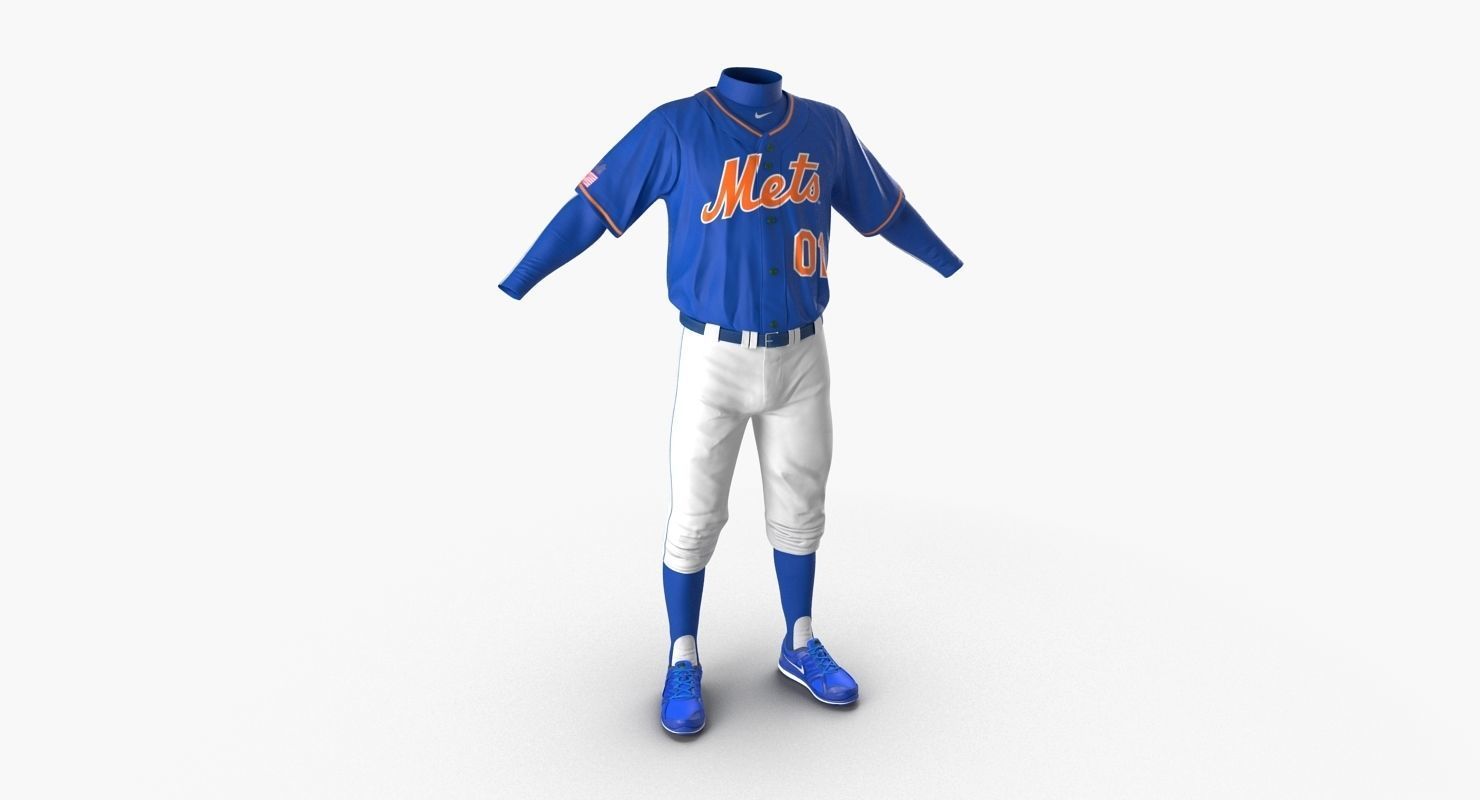 This Baseball Player Outfit Mets 3 3D model