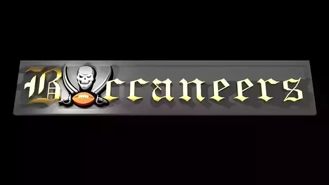 Buccaneers banner 3D print model
