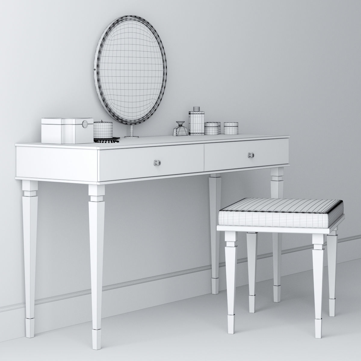 Dressing table 3D model_3