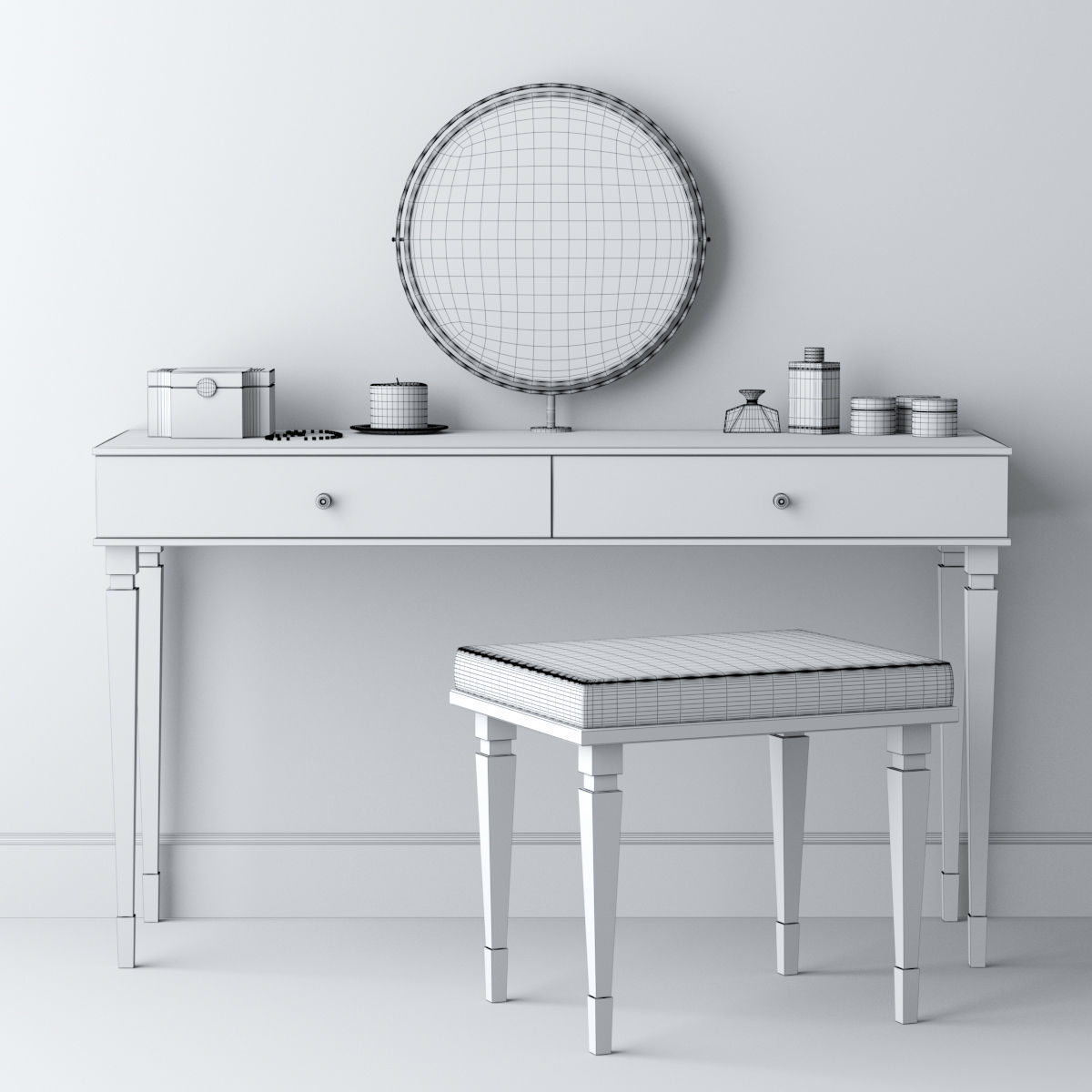 Dressing table 3D model_1