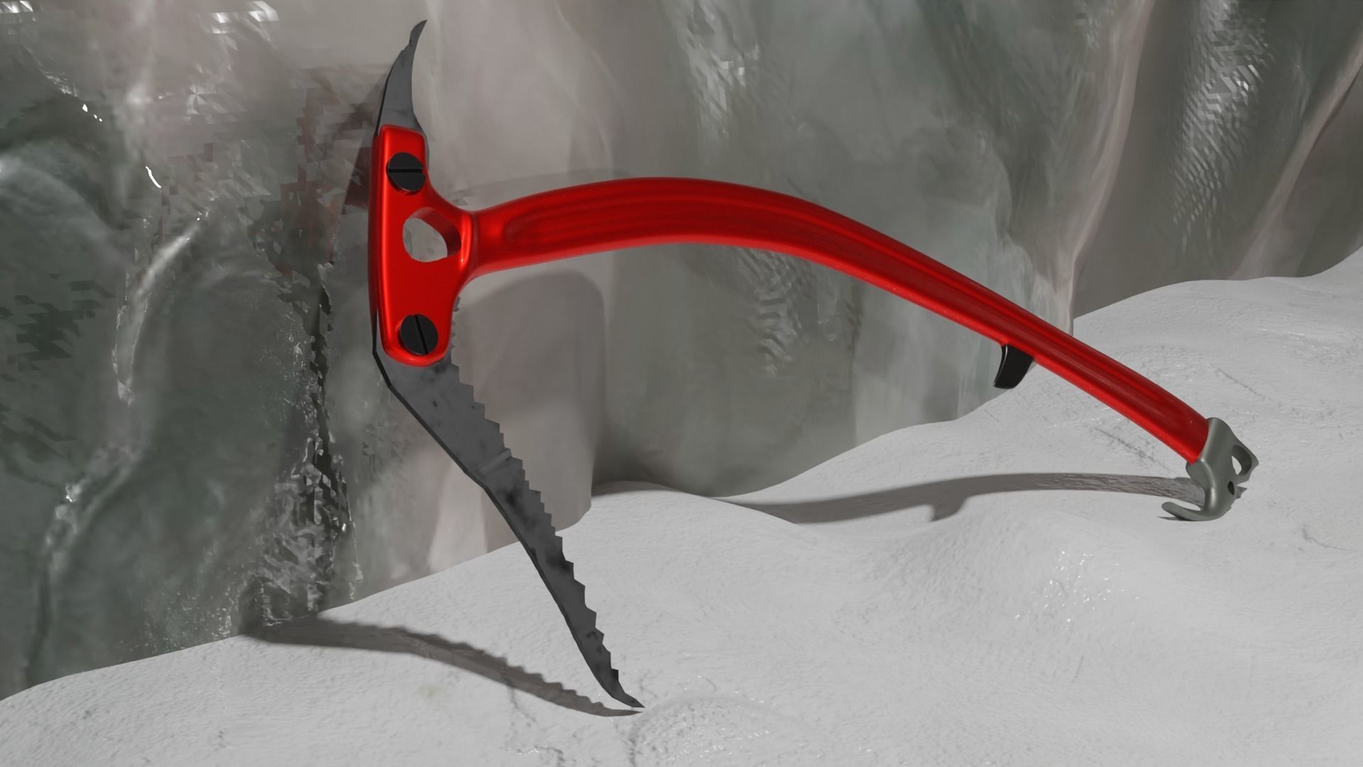 Ice Pickaxe 3D model_5
