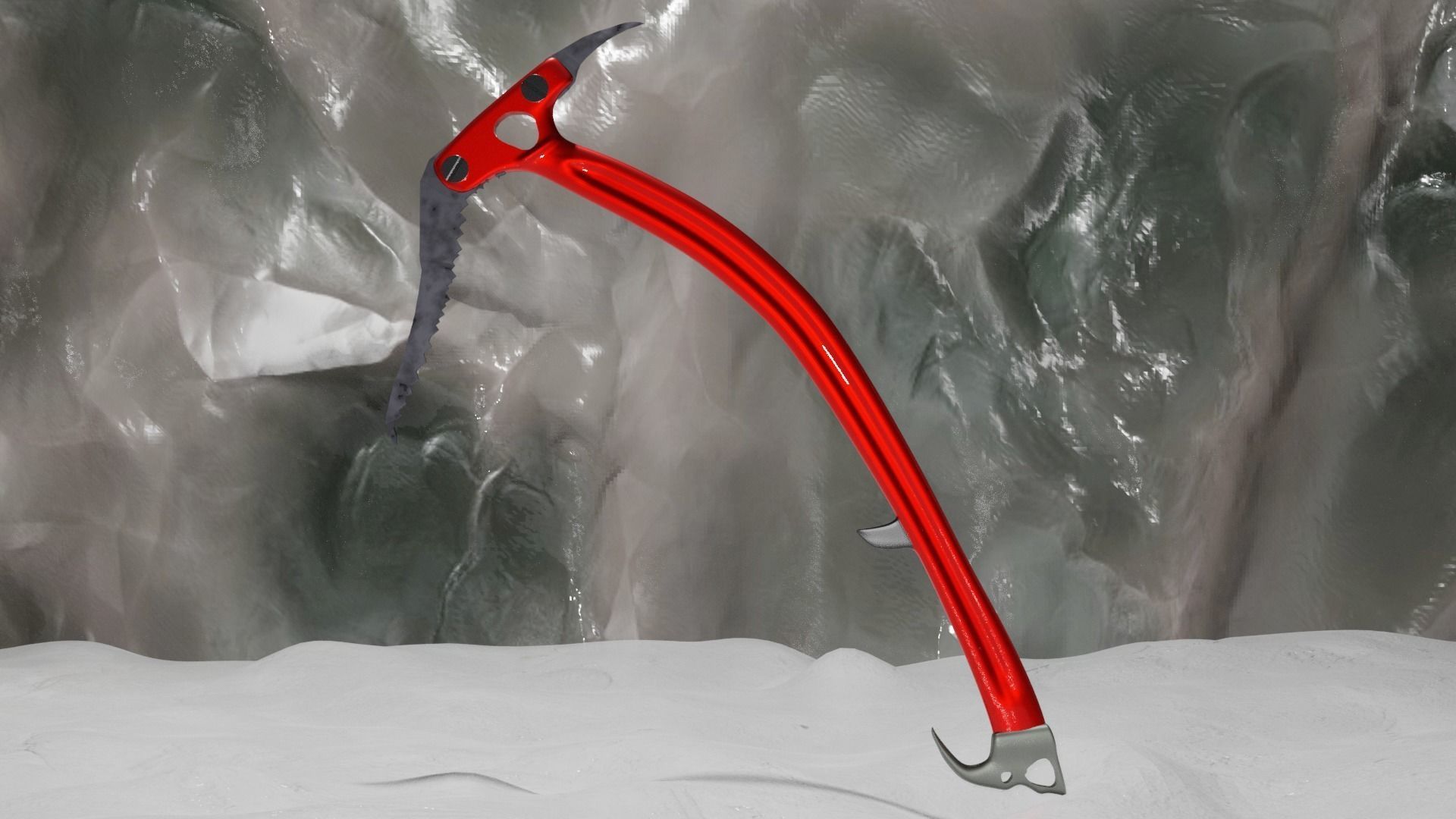 Ice Pickaxe 3D model_1