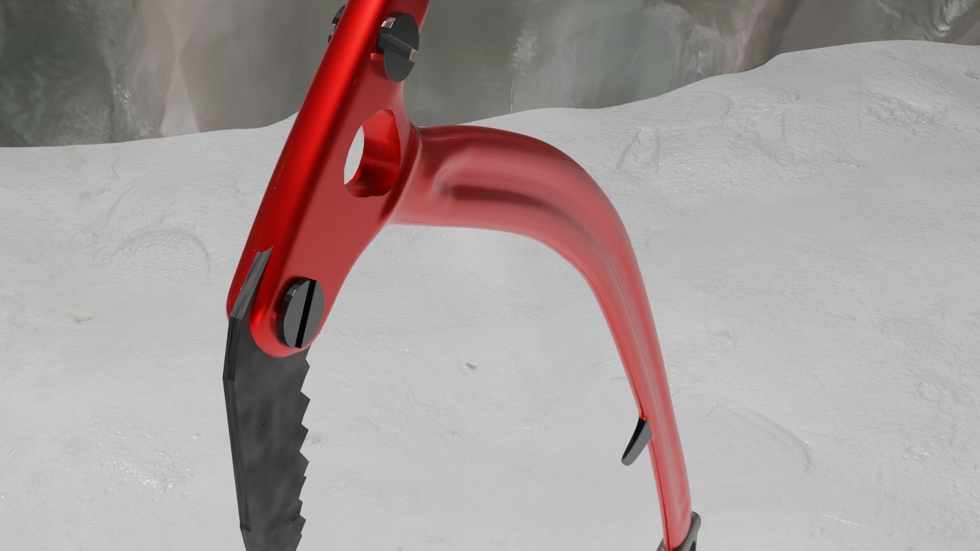 Ice Pickaxe 3D model_4