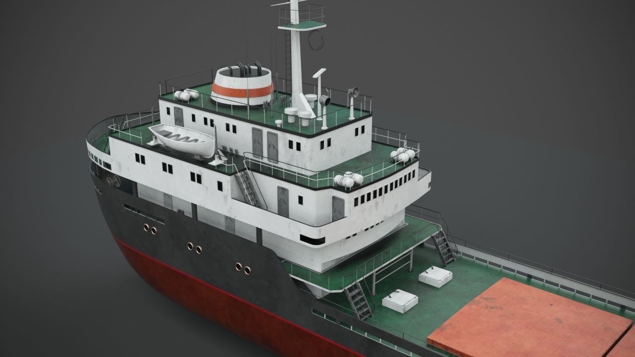 Bulk-carrier cargo ship 3D model_12