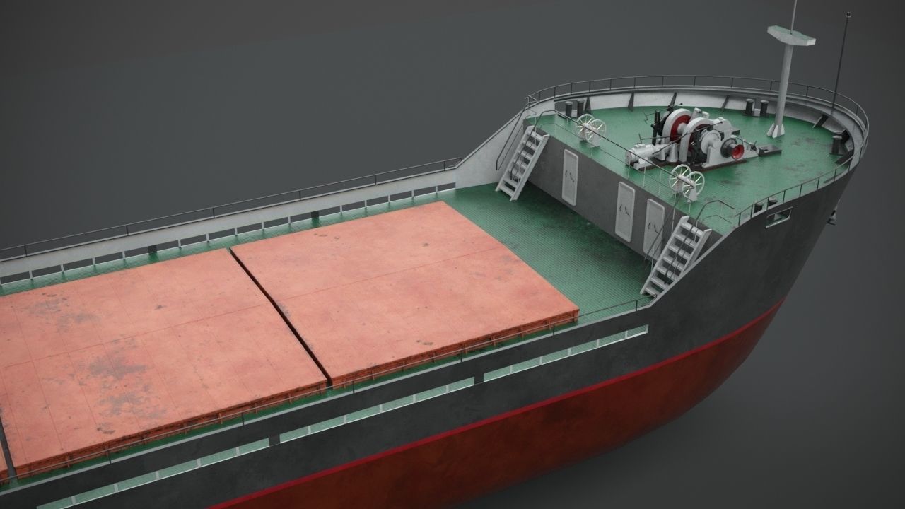 Bulk-carrier cargo ship 3D model_11