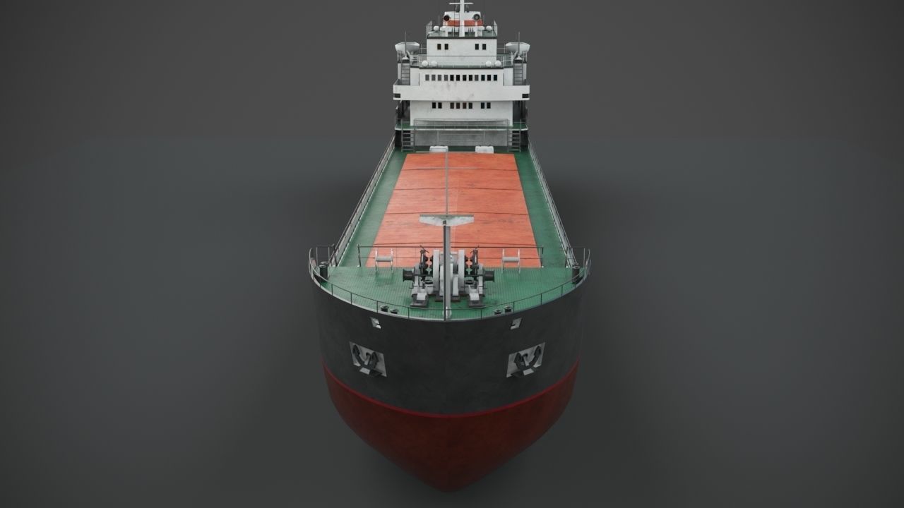 Bulk-carrier cargo ship 3D model_3