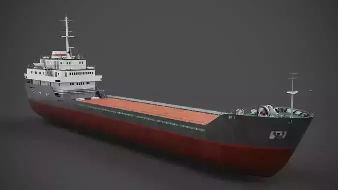 Bulk-carrier cargo ship 3D model