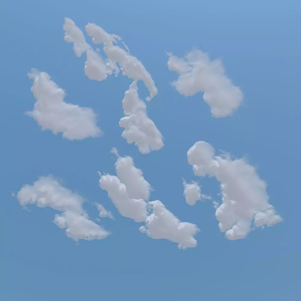 3D Poly Cloud 6Pack model 3D model_0