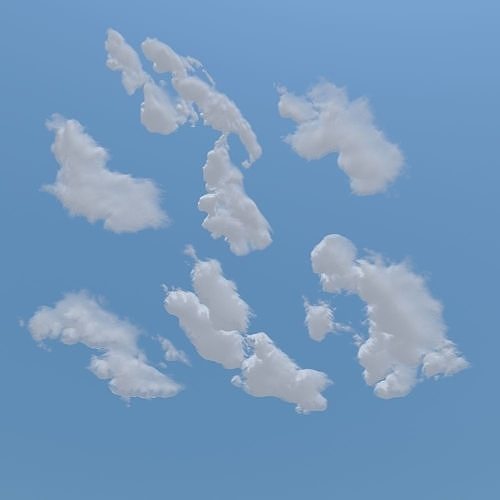 3D Poly Cloud 6Pack model 3D model
