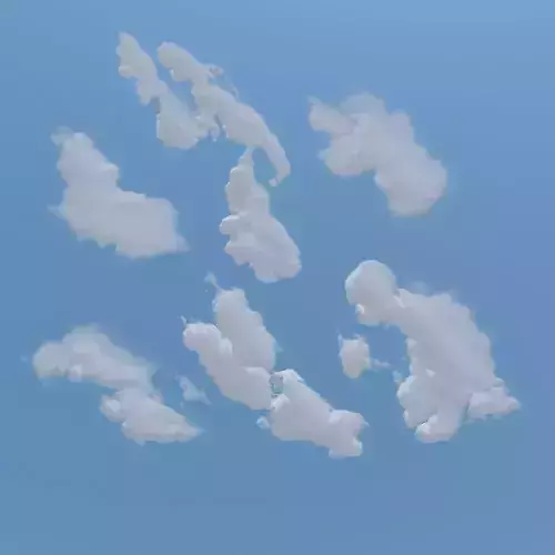 3D Poly Cloud 6Pack model 3D model