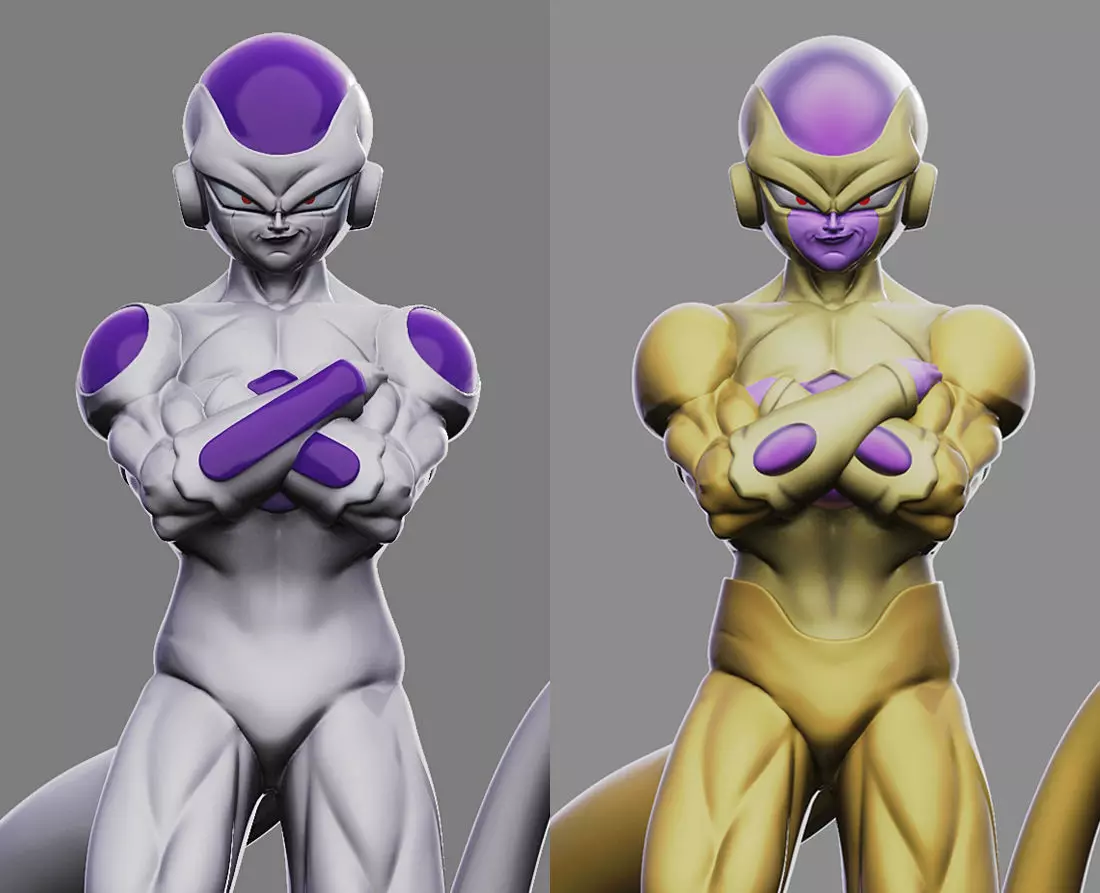 Frieza and Golden Frieza 3D print model_0