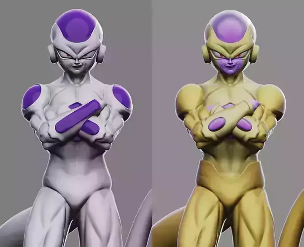 Frieza and Golden Frieza 3D print model