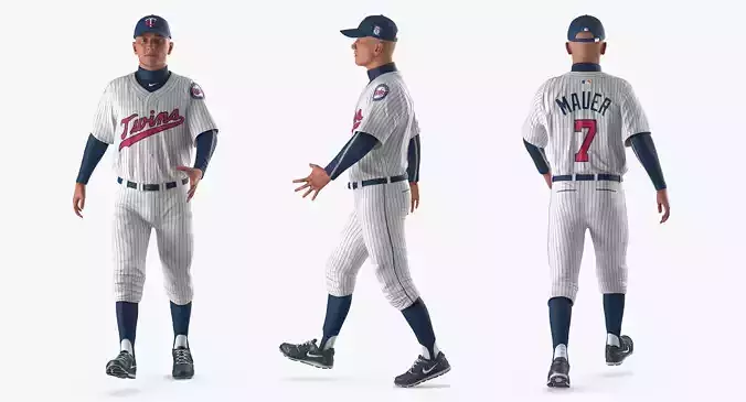 Baseball Player Rigged Twins 2