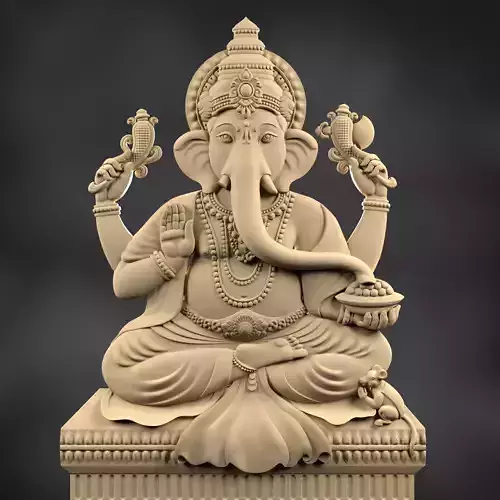 Ganesha statue of 3D print model