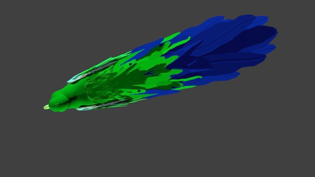 lowpoly  peacock bird Low-poly 3D model_3