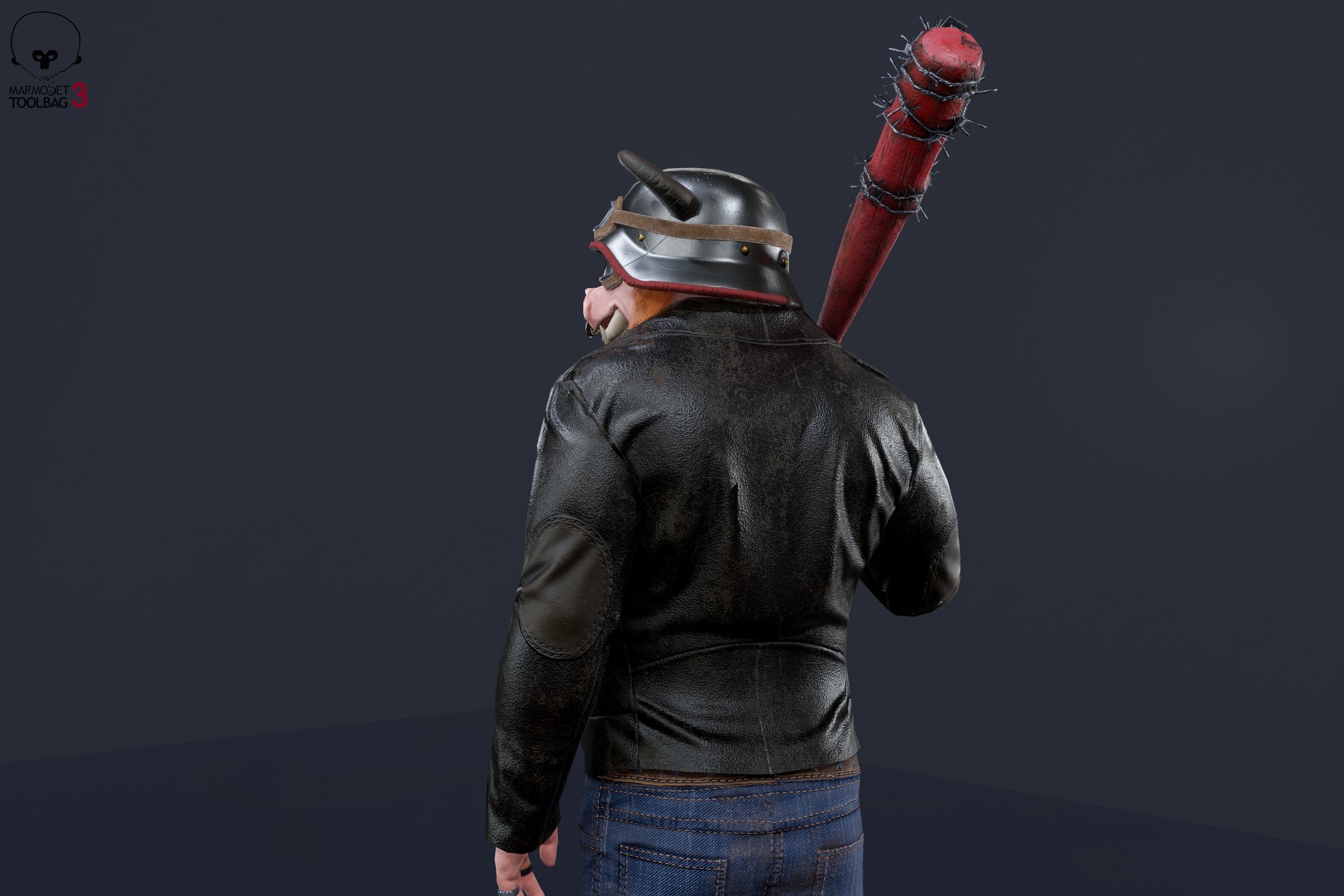 Boar Baiker Low-poly 3D model_19