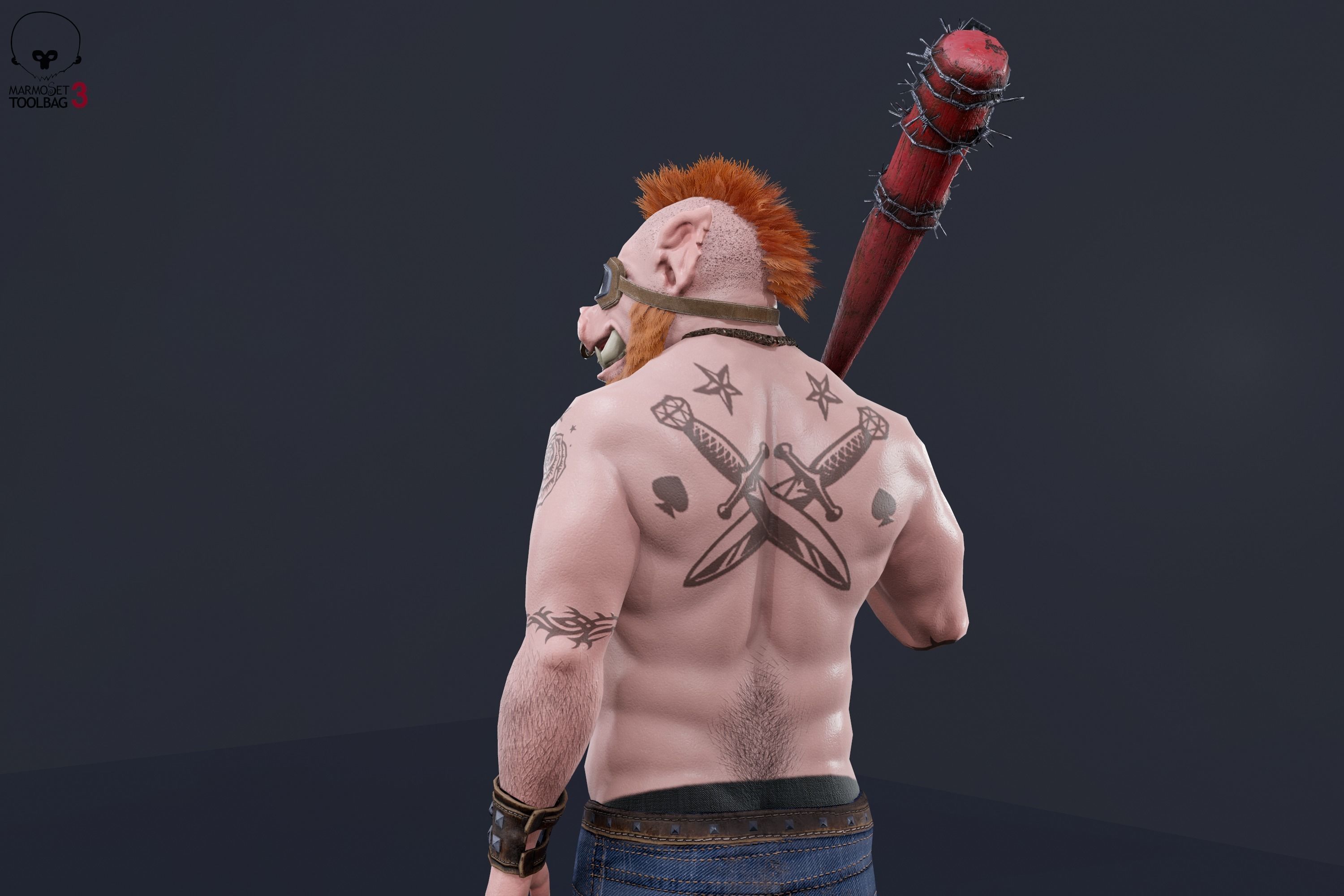 Boar Baiker Low-poly 3D model_18