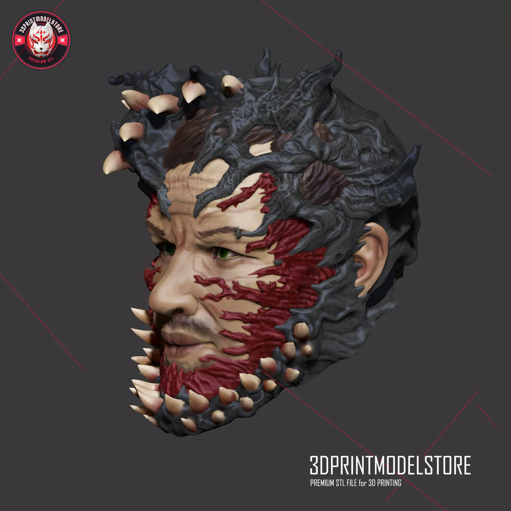Spider Man Venom Cosplay Mask 3D print model