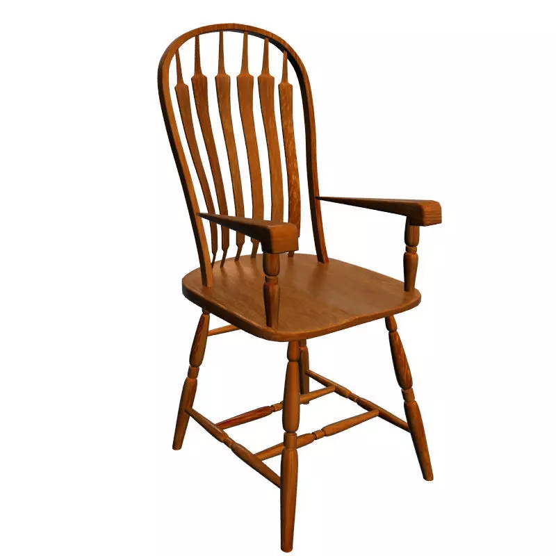 Colonial chair 3D model_0