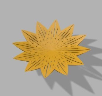 Flower Pendent 3D model_1