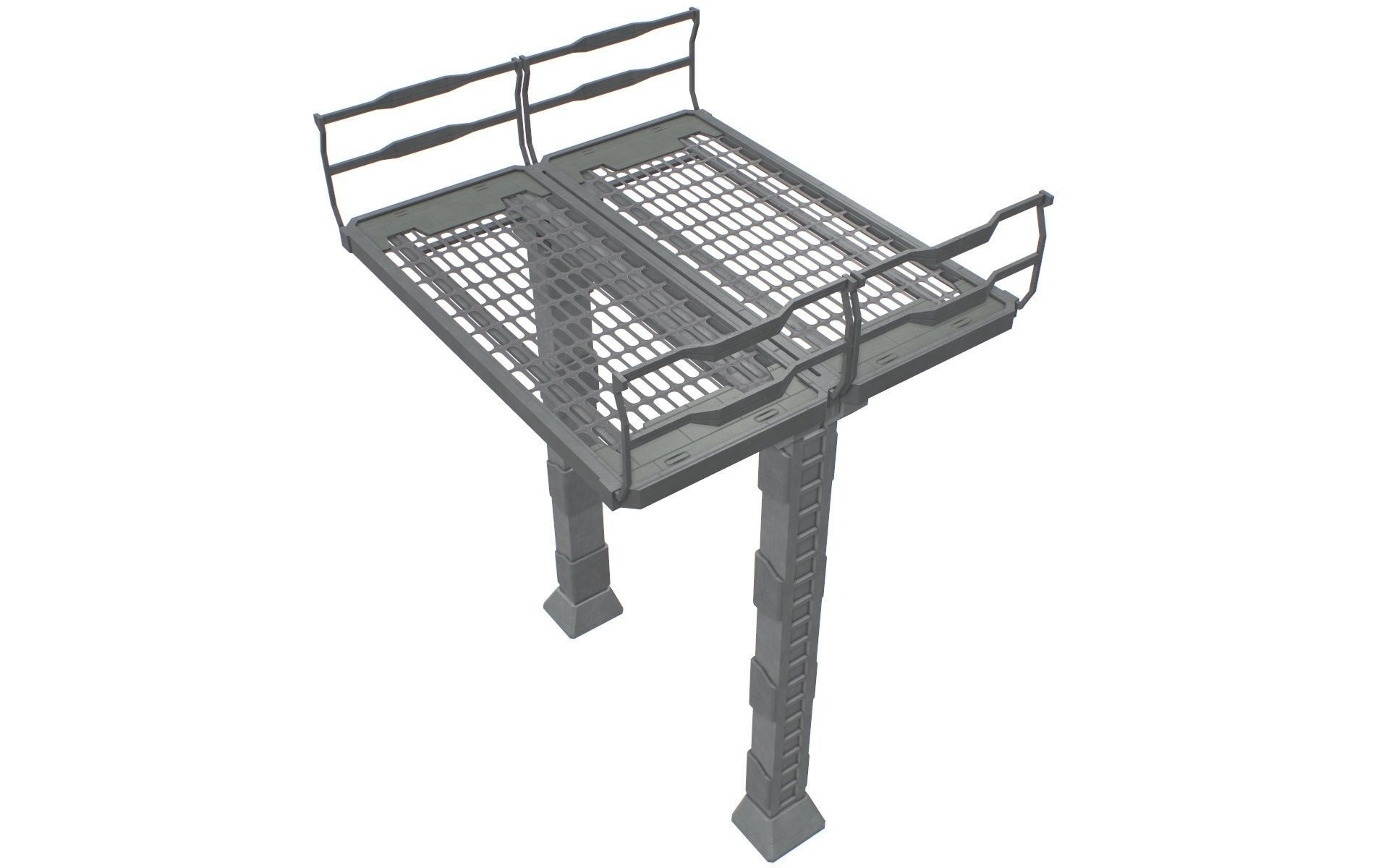 Sc Fi Bridge Low-poly 3D model_13