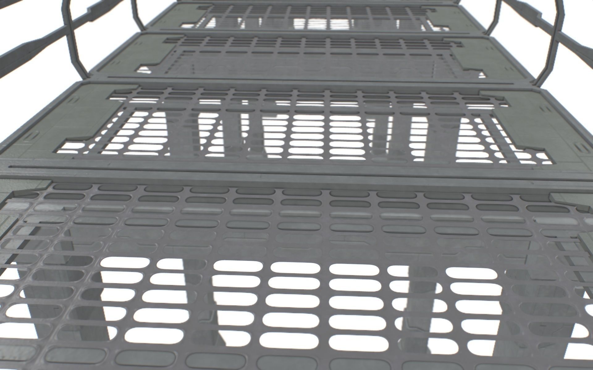 Sc Fi Bridge Low-poly 3D model_10