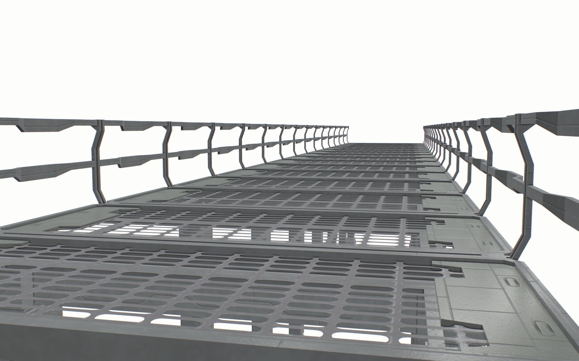 Sc Fi Bridge Low-poly 3D model_11