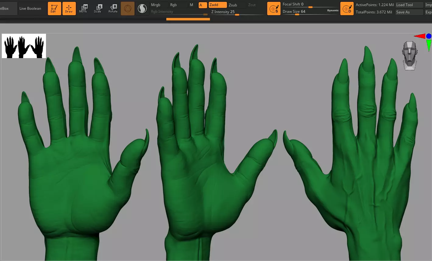 Hand BaseMesh 3D model