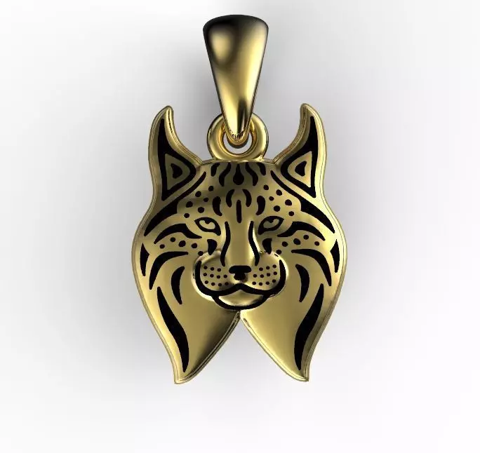 bobcat pendant 3D print model