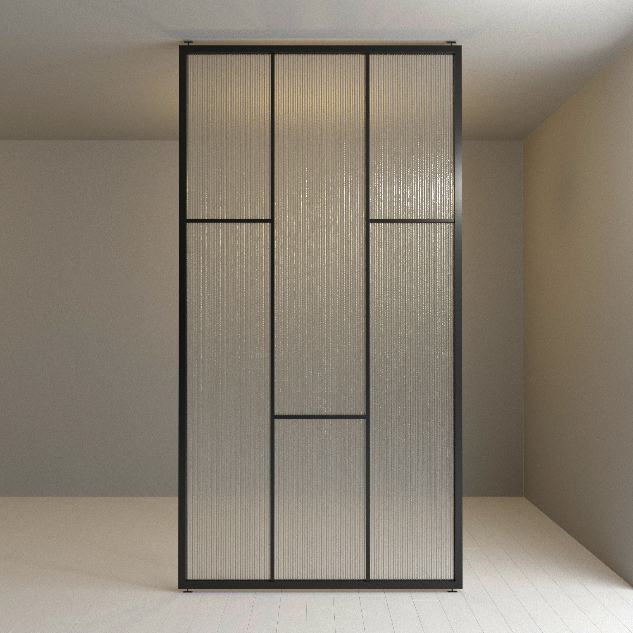 2 Glass partition door Set  9 partition models 3D Model Collection_16
