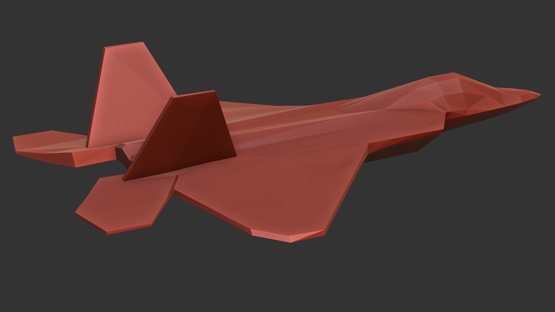 F22 Raptor Lowpoly 3d Print 3D print model_6