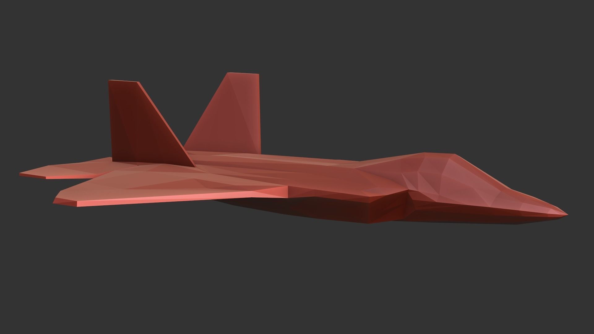 F22 Raptor Lowpoly 3d Print 3D print model_10