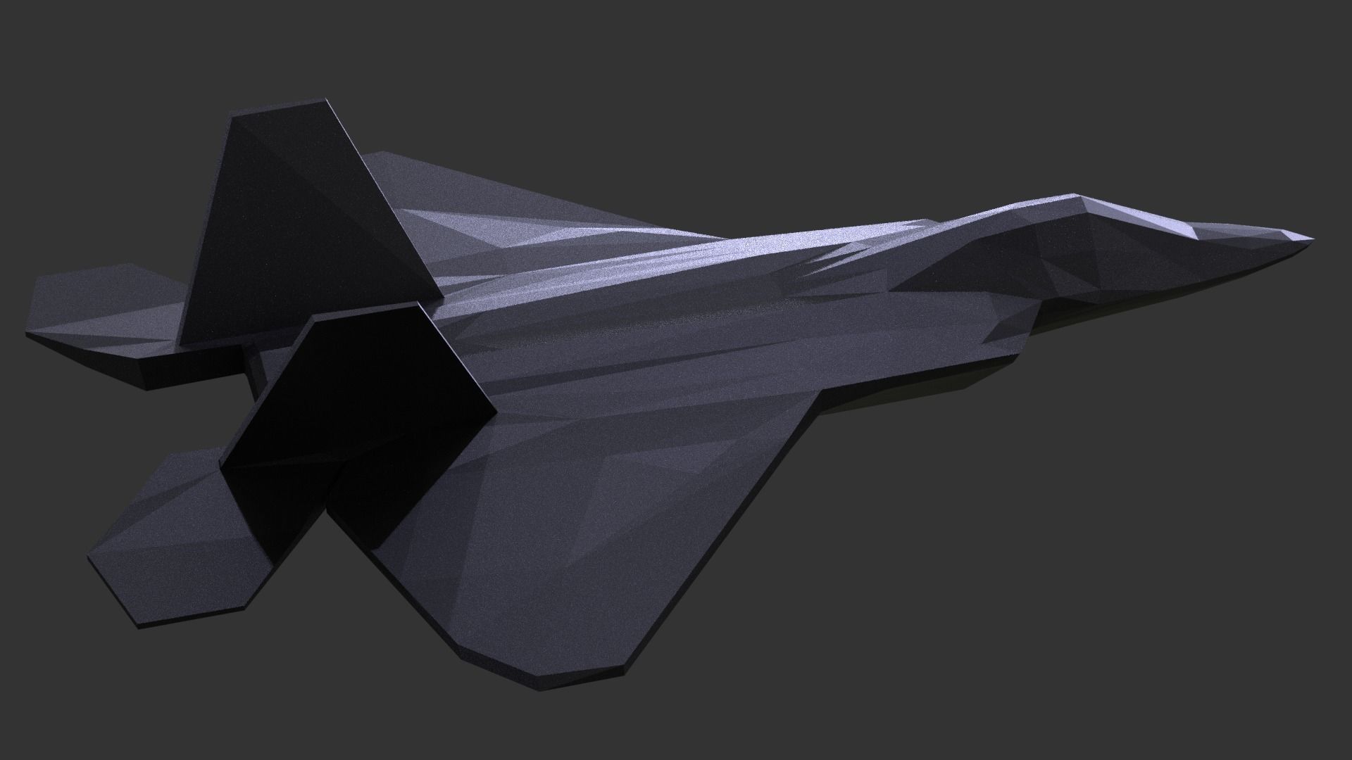 F22 Raptor Lowpoly 3d Print 3D print model_4