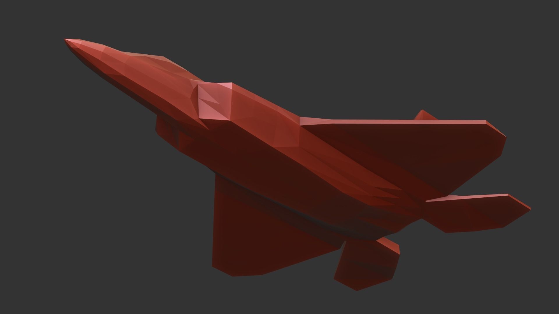 F22 Raptor Lowpoly 3d Print 3D print model_8