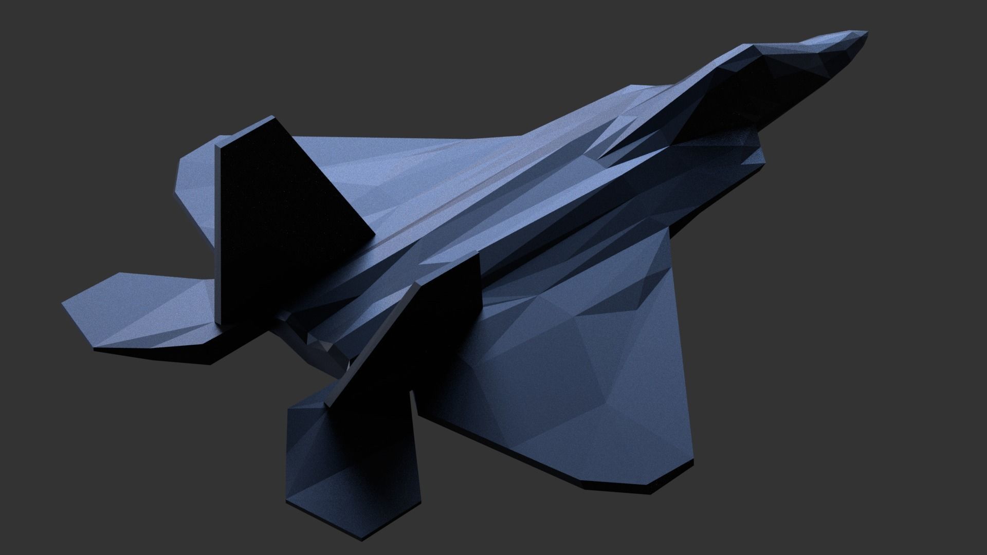 F22 Raptor Lowpoly 3d Print 3D print model_2