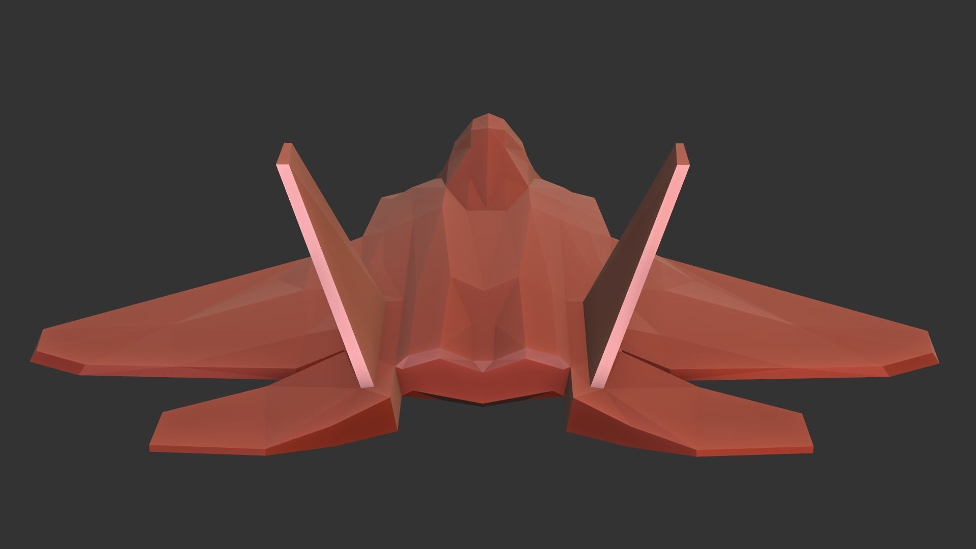 F22 Raptor Lowpoly 3d Print 3D print model_9