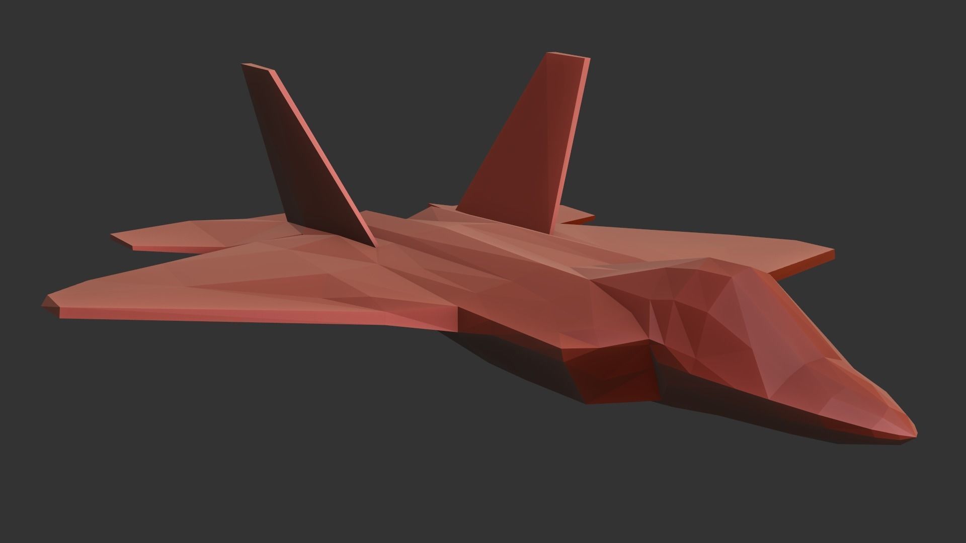 F22 Raptor Lowpoly 3d Print 3D print model_7