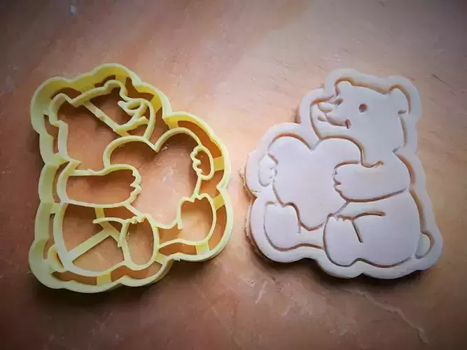Teddy bear cookie cutter v3 3D print model