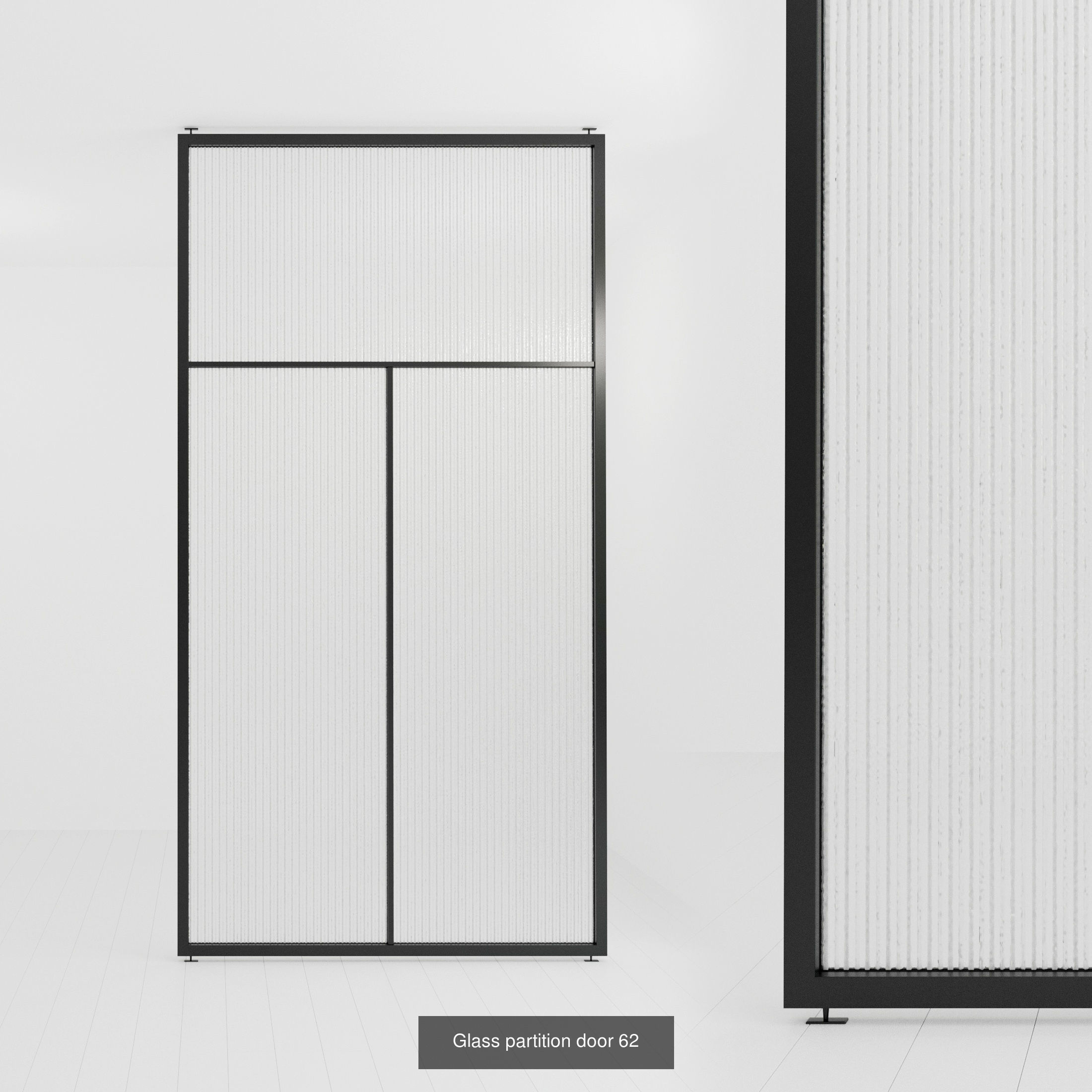 3 Glass partition door Set  9 partition models 3D Model Collection_8