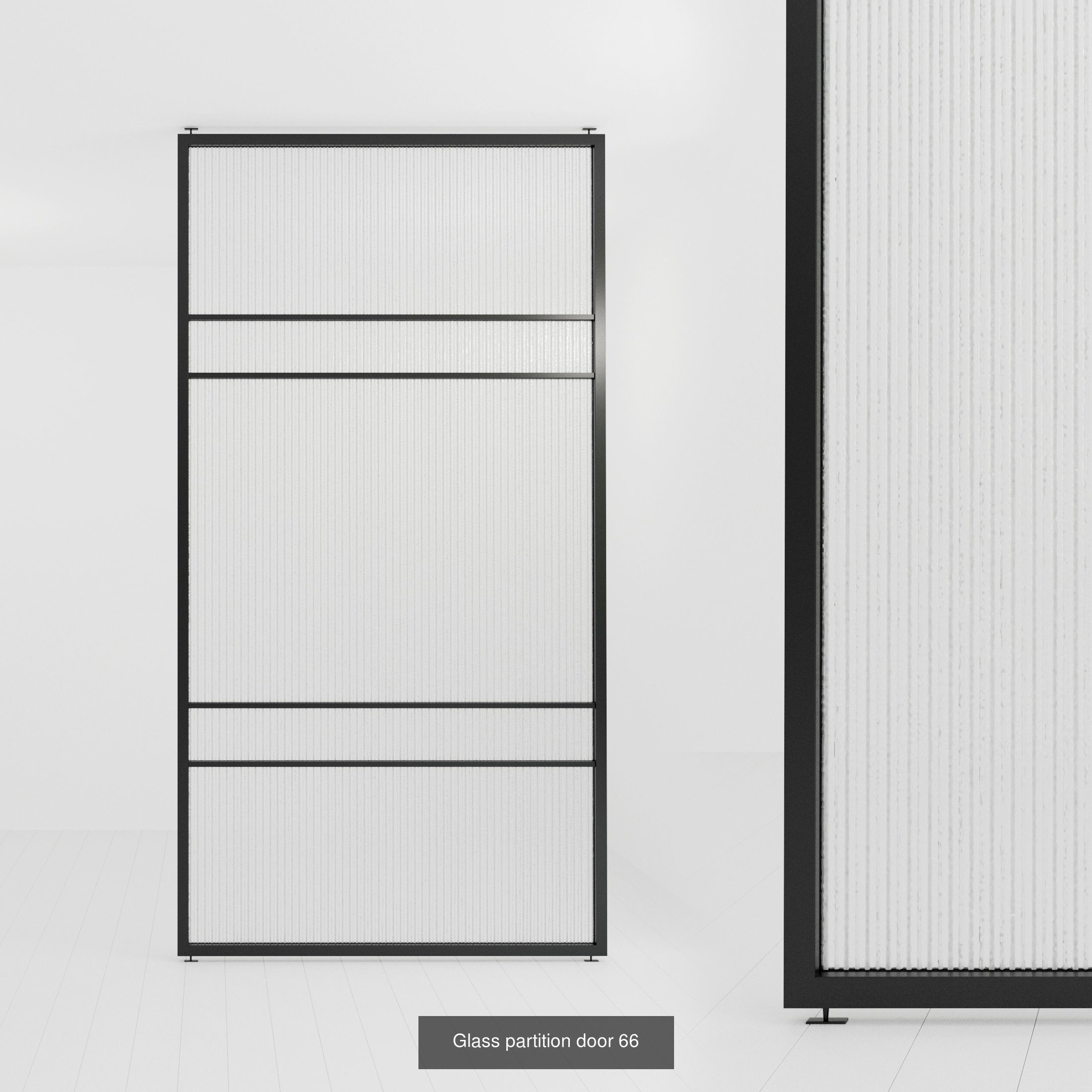 3 Glass partition door Set  9 partition models 3D Model Collection_5